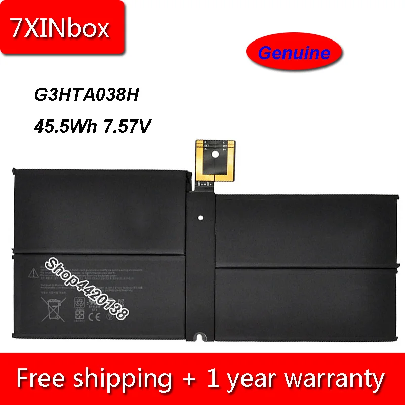 

7XINbox 45.5Wh 6012mAh 7.57V Genuine G3HTA038H Laptop Battery For Microsoft Surface Pro 5 1796 Series Tablet