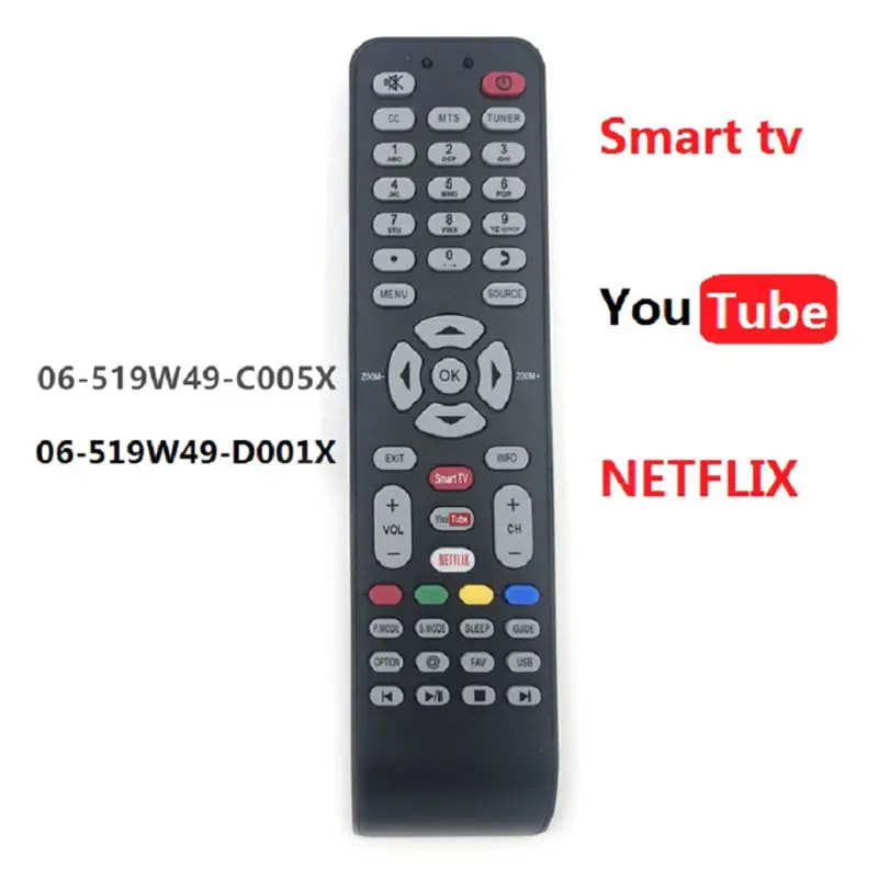 

New 06-519W49-D001X Remote Control fit for TCL TV L32D2740E L32D2740EISD