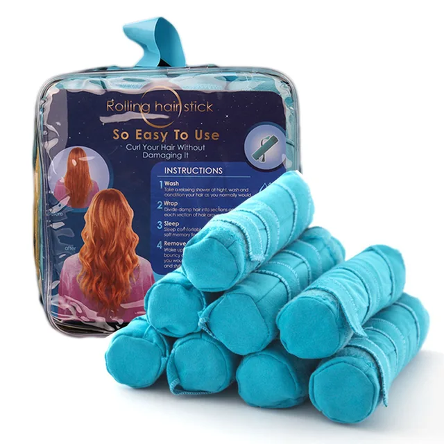 8/12Pcs Sleep Styler Heat free Nighttime barber accessories Hair