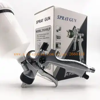 Free shipping HVLP Spray gun for painting cars H319 Suitable for spraying primer Gravity Feed with 1.3mm nozzle 600ml Pot