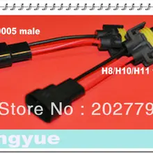 Longyue 2 шт. 9005/9006 к H8/H10/H11 фар Pigtail Plug& Play гнездо соединителя адаптера переменного тока GTI для Volkswagen GOLF VII(10 см провода