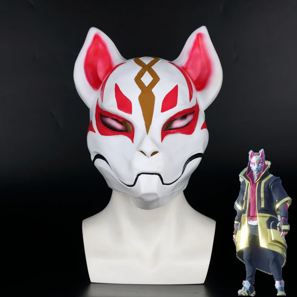 2018 игра дрейф косплей маска для лица лиса kitsune животное полная голова взрослых