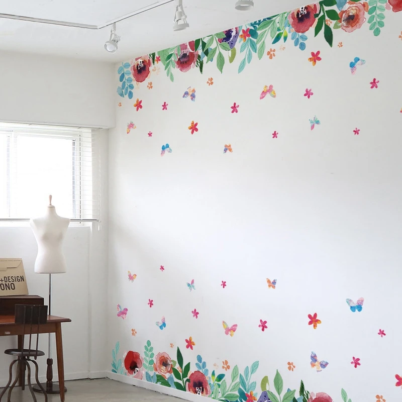 YOUMAN DIY цветочная граница обоев для стен самоклеющиеся обои ПВХ винил обои современный домашний декор детские настенные наклейки в комнату