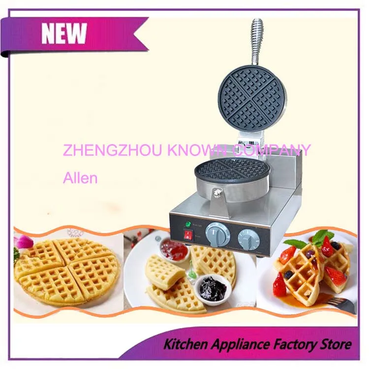 

Waffle maker 1300W Single Head Waffle machine Commercial Waffle Makers Non-Stick Stainless steel 5min Timing