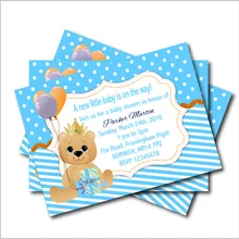 14 шт./партия, приглашения на день рождения с мишкой Тедди, приглашения на вечеринку, Детские вечерние изделия для декорации на день рождения