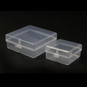 

20Pcs/Lot 2 Sizes Transparent PP Square Boxes Strong Case Portable Battery Storage Box For Tool Components Box