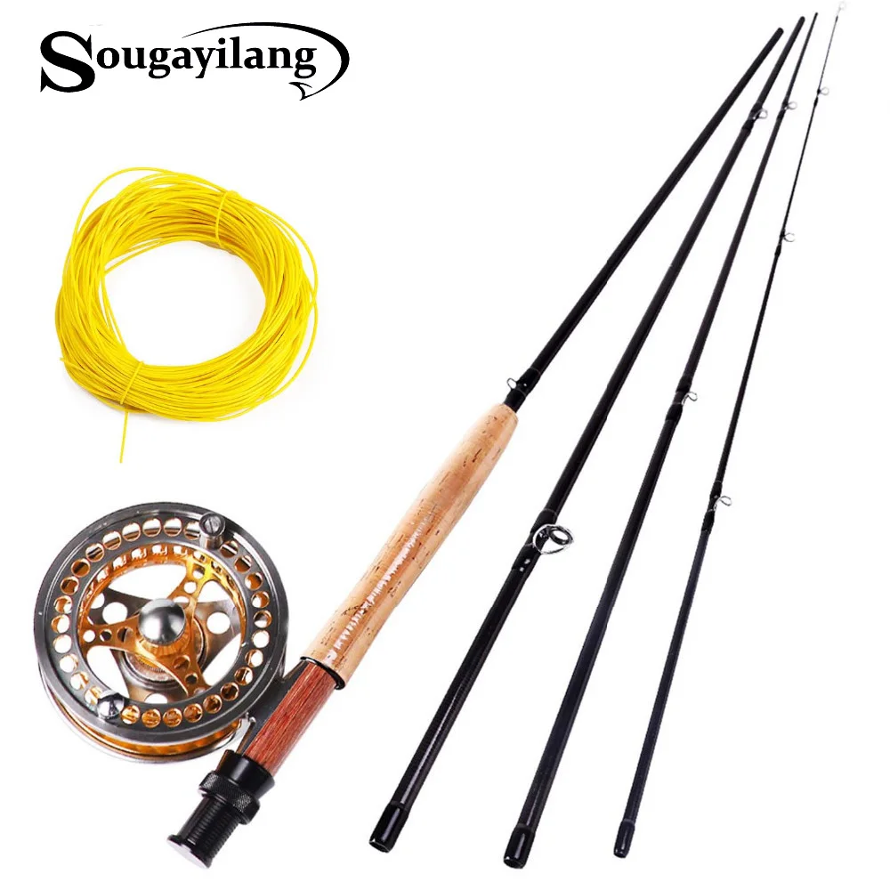 Sougayilang 2.7M Fly Fishing Rod And Fly Reel Fly Line Combo Set Full