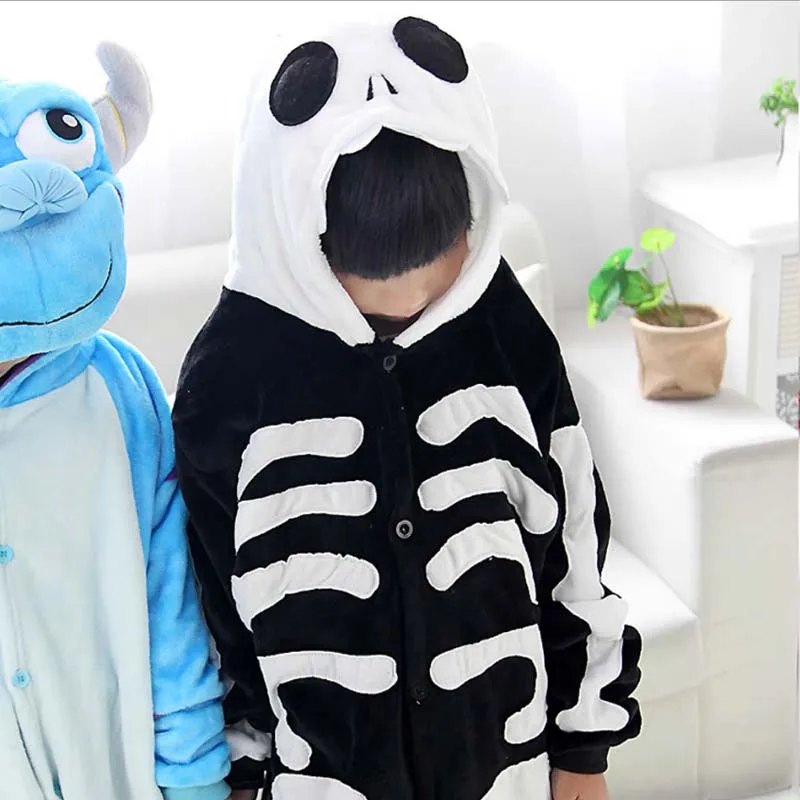Skeleton Overalls Blanket Jumpsuit Children Christmas Halloween Pajamas Onesie Kids Cosplay Flannel Sleepwear Cosplay Costumes Skeleton Overalls Blanket Jumpsuit Children Christmas Halloween Pajamas Onesie Kids Cosplay Flannel Sleepwear Cosplay Costumes