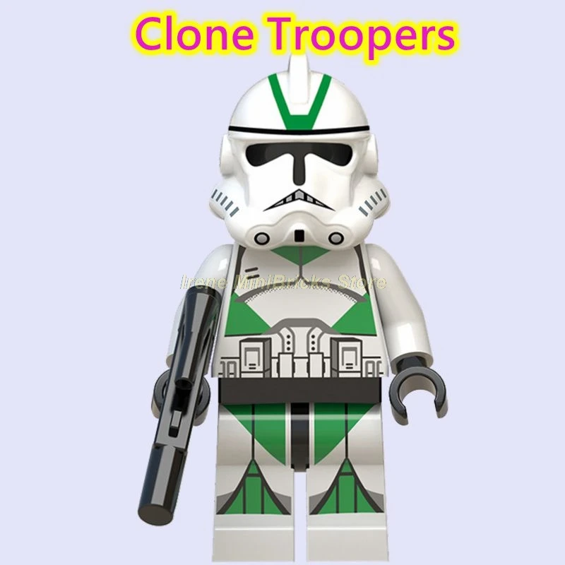 Звездные войны рыцарь-джедай Финн BB8 Ahsoka Tano Sabine Wren Ventress Leia Darth Vader Poe Dameron строительные блоки Звездные войны - Цвет: Clone Troopers