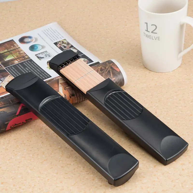 

Pocket guitar Compact size Portable pocket guitar Finger exerciser guitar accessory
