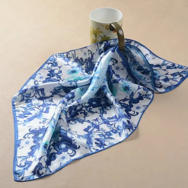 Великолепная шелк тутового шелкопряда многоцелевой женские квадратный шарф шарфы сумки accessorry#4038