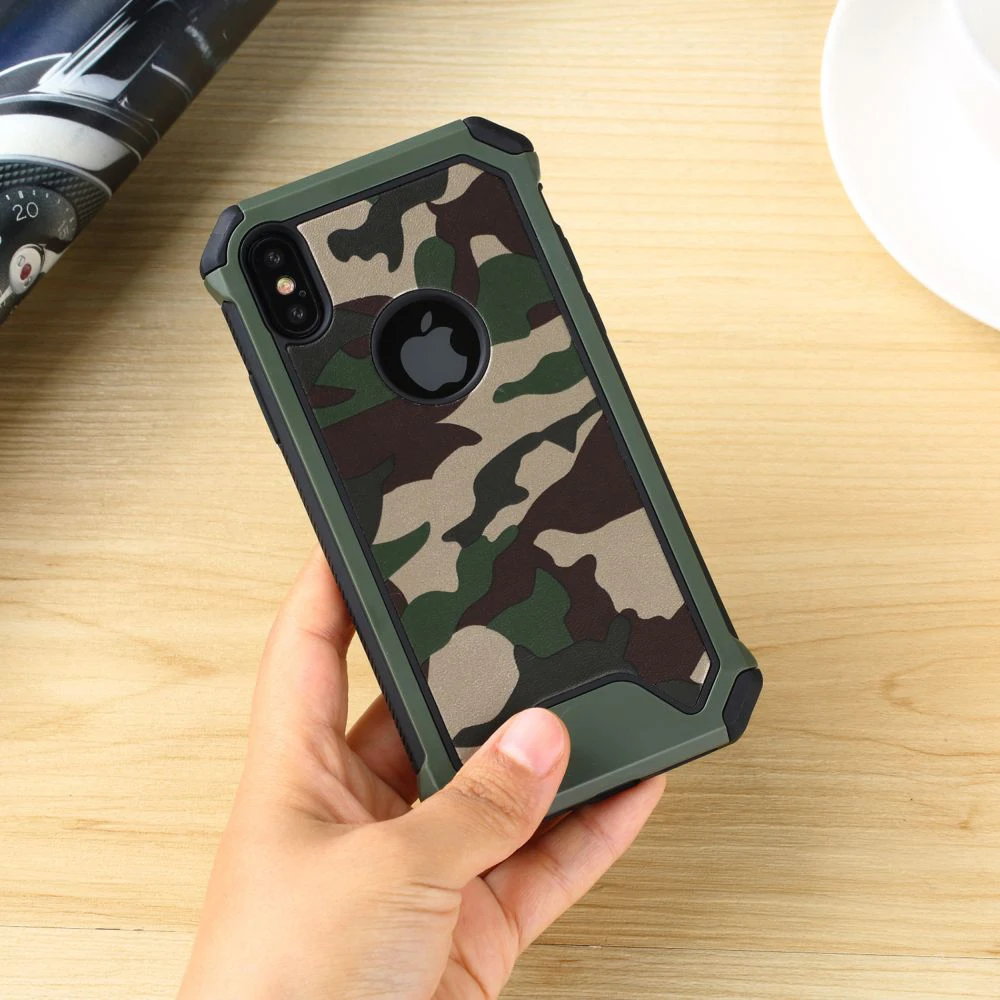 Камуфляжный чехол из закаленной пленки для iPhone X Xr Xs Max 6 6S 7 8 Plus 5 SE | Мобильные