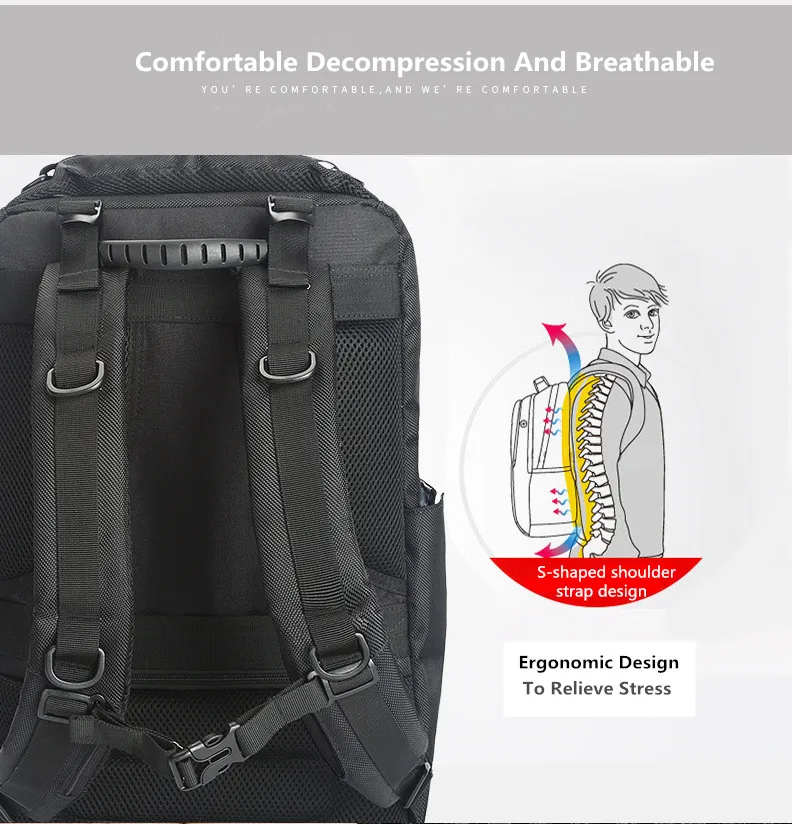 OZUKO брендовый качественный мужской рюкзак 17 дюймов для ноутбука Противоугонный водонепроницаемый usb порт для зарядки рюкзаки для путешествий и отдыха сумки большие мужские
