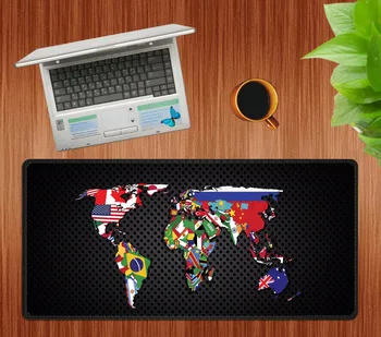

900x400 New World Map Mouse Pad gaming mousepad for Macbook Laptop mouse keyboard office use