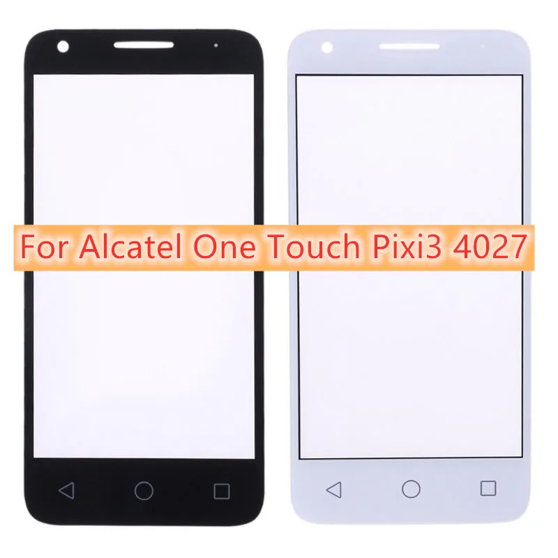 Переднее внешнее стекло для ремонта объектива сенсорный экран Alcatel One Touch Pixi 3 4027D
