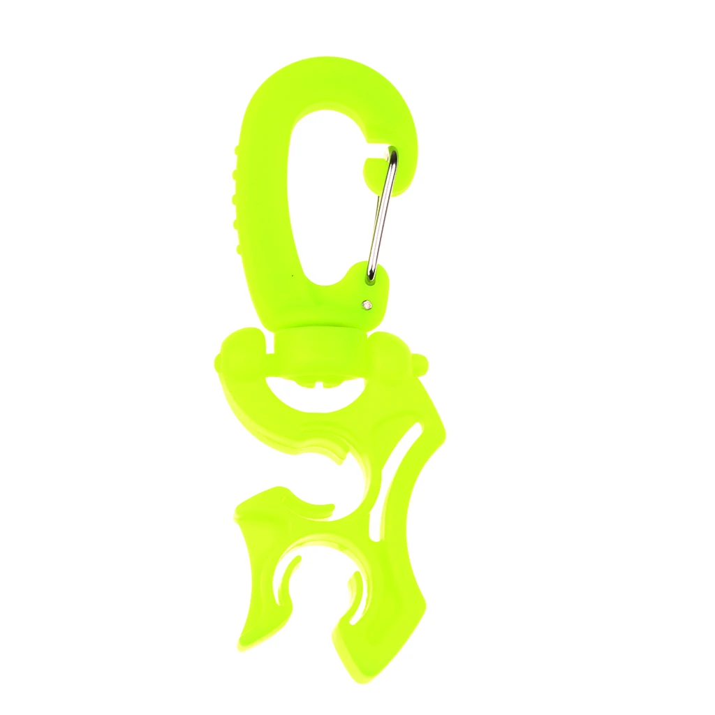 Silicone Double BCD Hose Protector Holder Outdoor Scuba Diving With Rotates & Folds Clip Buckle Hook Equipment 3.9x1.4 inch