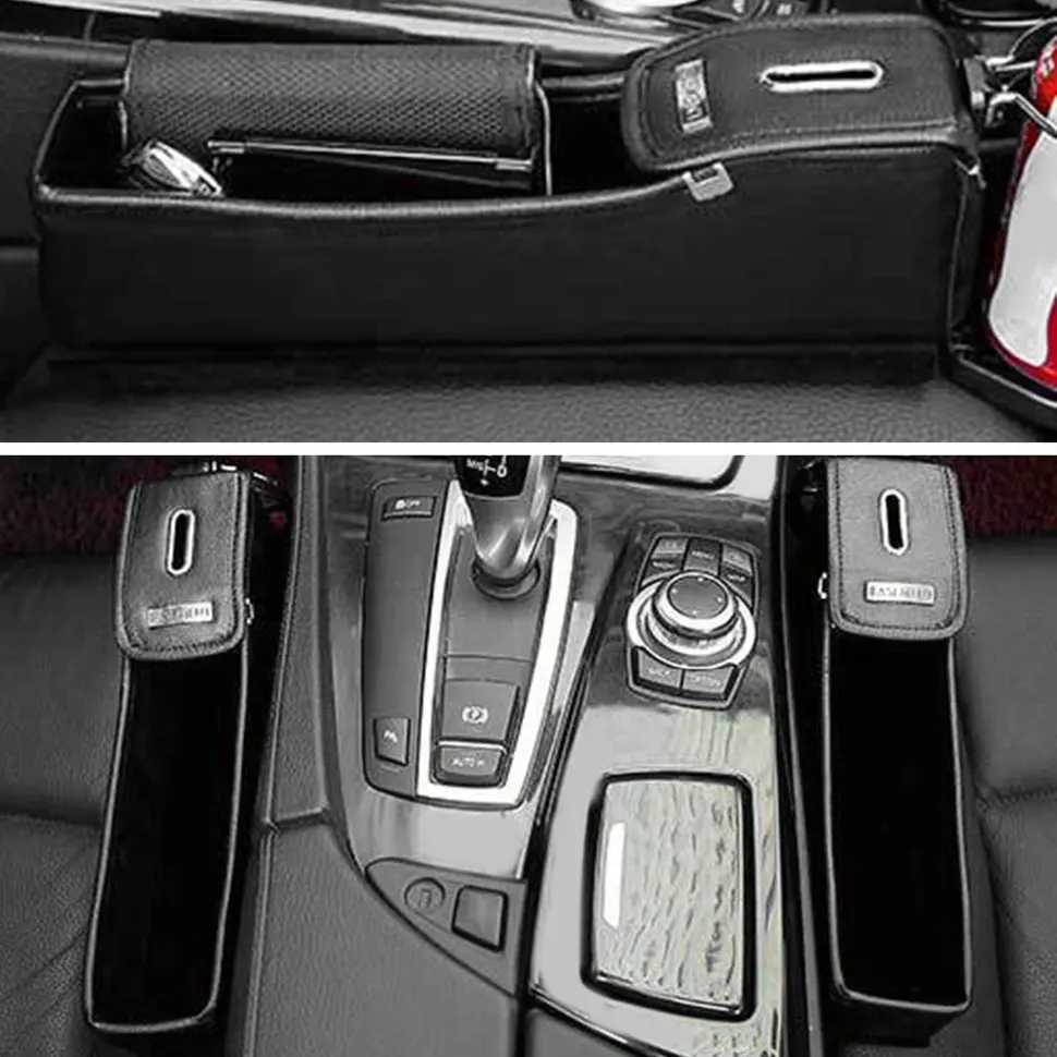 

5pcs Multifunction Car Seat Gap Catcher Coin Collector Cup Holder Leather Organizer