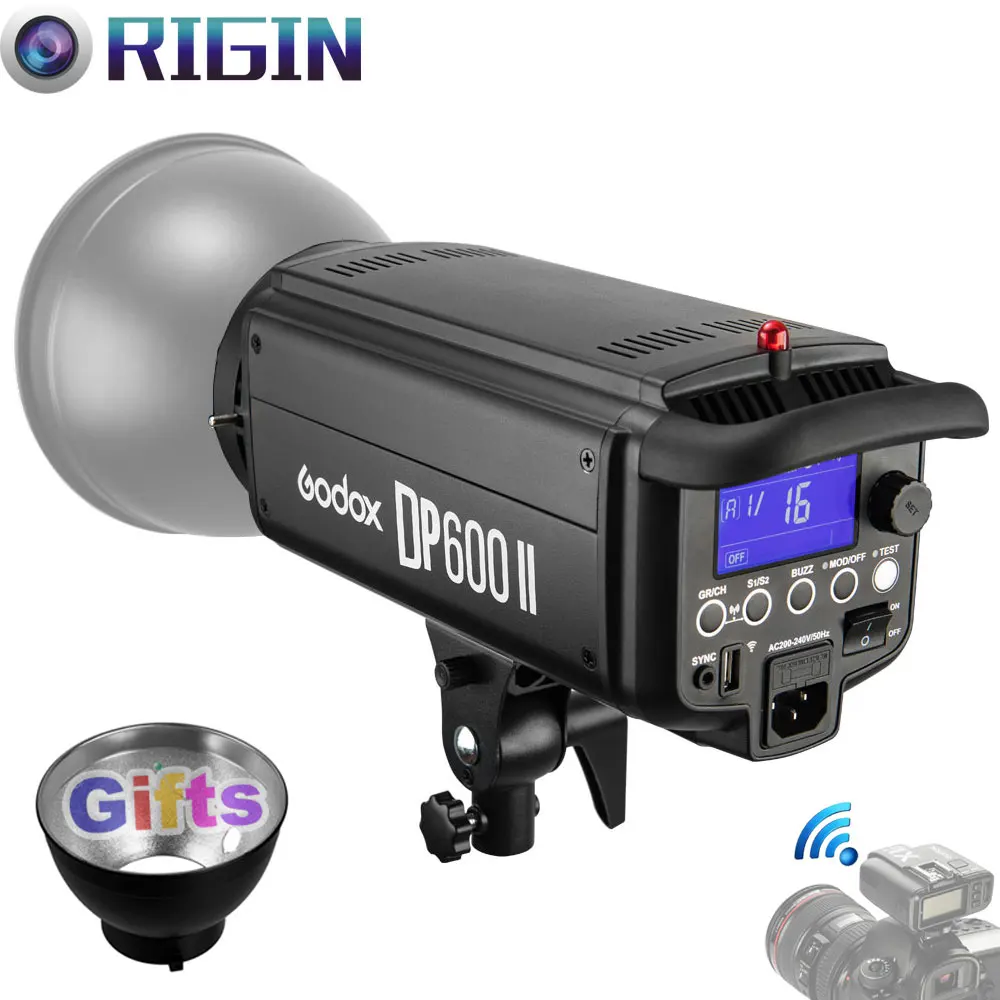 

Godox Studio Flash DPII Series DP600II Max Power 600WS GN80 built-in 2.4G Wireless X System with LCD+Bowen mount Standard Cover