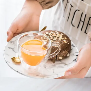 

1pc Creative Double Wall Glass Beer Mug 150ml 250ml Milk Juice Beverage Glass Beer Cup Coffee Expresso Cup