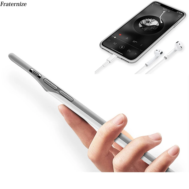 font b Slim b font Silicone shockproof Battery Case For iPhone XS Max Power Bank