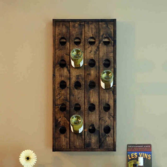 Wood Wall Wine Rack Bar Nordic American Country Clic Walnut Wood Wall Wine Rack Bar Nordic American Country Clic Walnut Shelf Holder Vintage