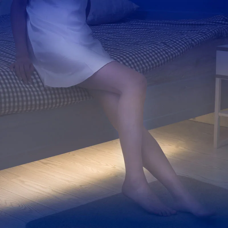 NEW Smart Motion Sensor PIR Human Body Sensor LED Bed Lights for Single