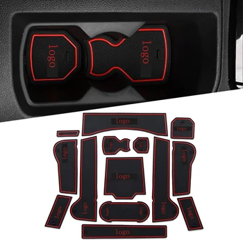 

For 2017 2018 Volkswagen T-ROC T ROC TROC Car Gate Slot Pad Non-slip Cup Mat Anti Slip Door Groove Mat Interior Car Accessories