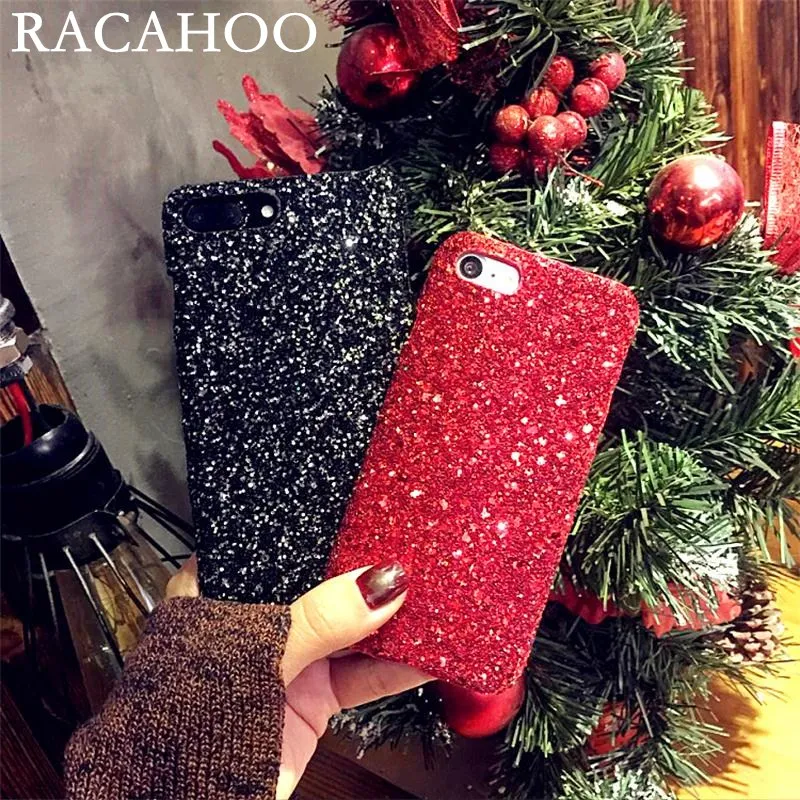 Racahoo Bling Блеск Звезды Телефонные Чехлы для Apple IPhone X 10 8 7 Plus чехол diamond ПК Жесткий