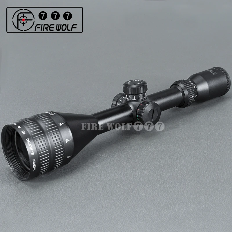 Спорт 3-12x50 AOE Riflescope R & G с подсветкой Riflescope сетка S винтовка снайперская область для охоты