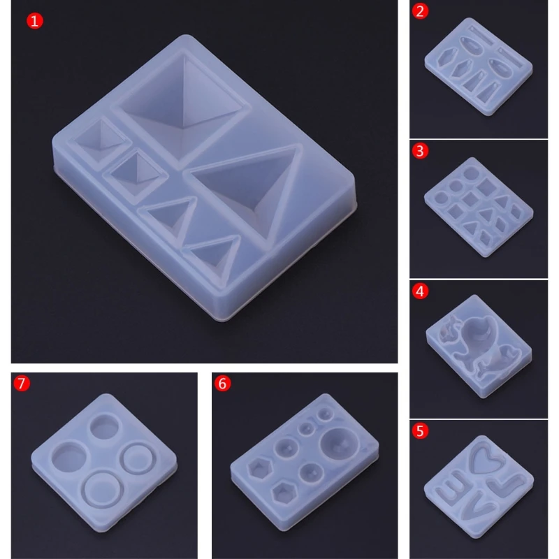 

Silicone Mold DIY Jewelry Making Geometric Crafts Mirror Decorative Epoxy Resin