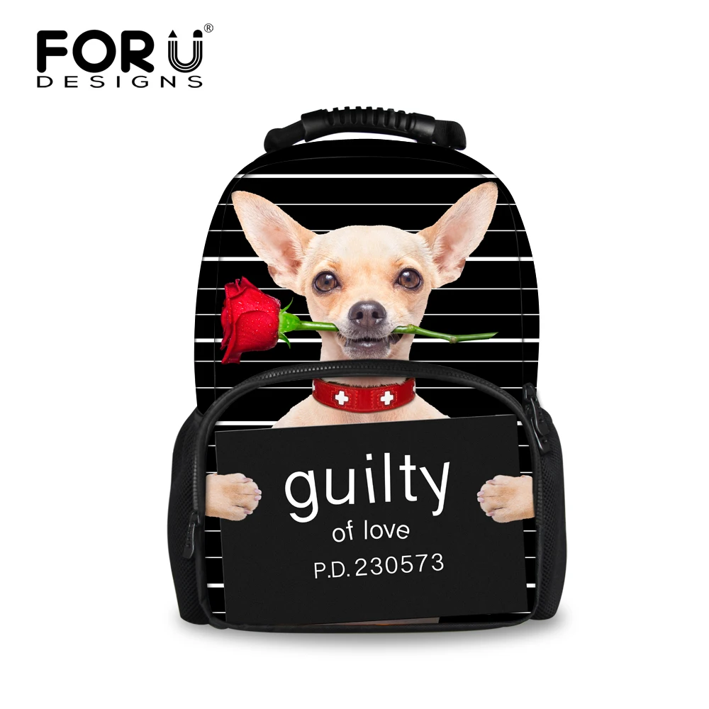 

FORUDESIGNS New 3D Bull Dog Printing Student Backpack Fashion Animal Backpack for Children Boys School Bags Men Felt Rucksack