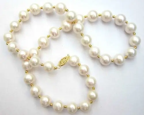 

Free shipping 001884 11-12MM REAL SOUTH SEA WHITE PEARL NECKLACE 14