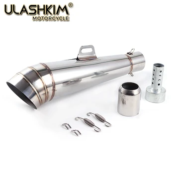 

motorcycle exhaust 304 stainless steel tube gp exhaust pipe Z1000 Z750 Z800 NINJA250 XMAX300 SMAX FZ8 RC390 ninja400