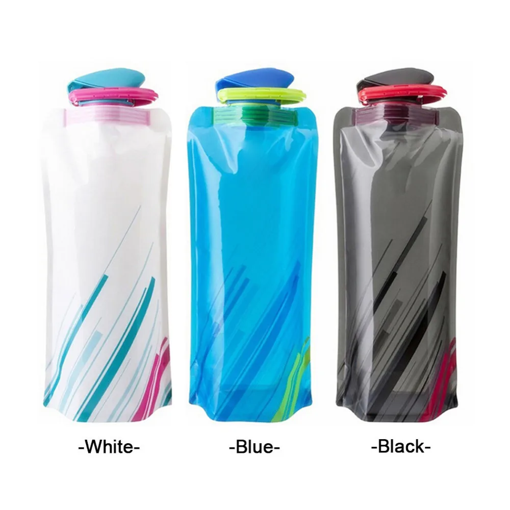 

Reusable 700mL Sports Travel Water Bottle Portable Hiking Camping Folding Drink Water Bottle Kettle Outdoor Sports Water Bottle