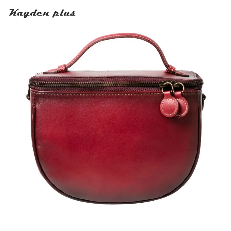 

Mini Round Bag For Women Designer Brand Genuine Leather Retro Messenger Bag 2018 New Small Capacity Crossbody Bags