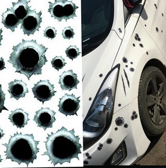 Car Stickers bullet shot hole Decal cover/anti scratch for car body