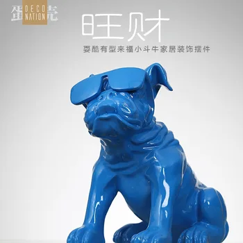 

resin French Bulldog dog figurines vintage home decor crafts room decoration objects lucky dog ornament resin animal figurines
