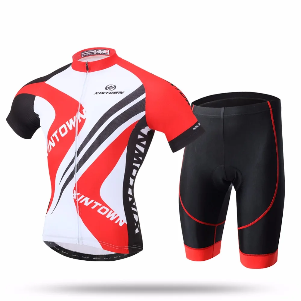

XINTOWN Breathable Anti-Sweat Short Sleeve Cycling Sets Clothes Jerseys Bib Shorts Bike Ropa Ciclismo Bicycle Jerseys XINHONG