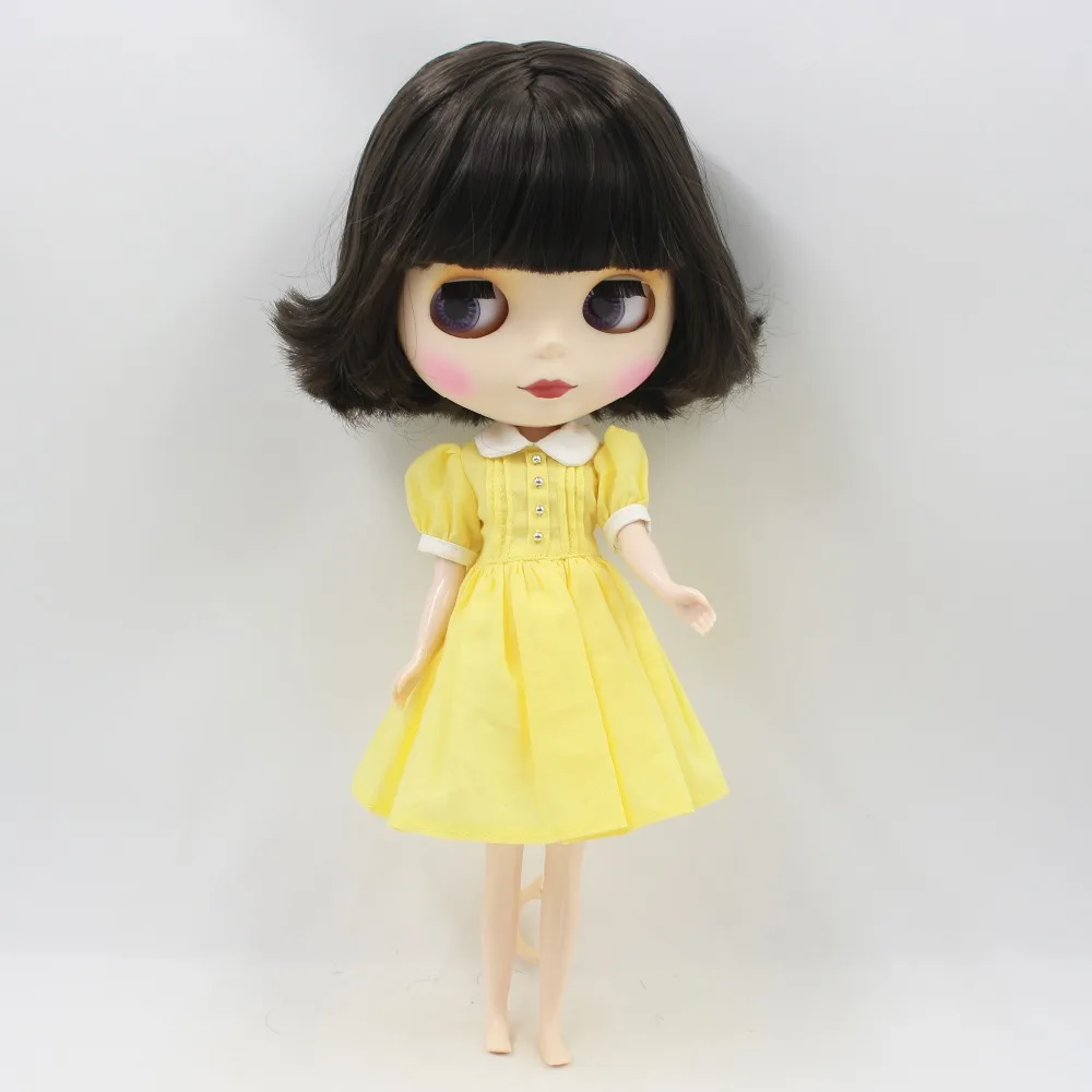 Neo Blythe Doll Smock Dress with White Collar 2
