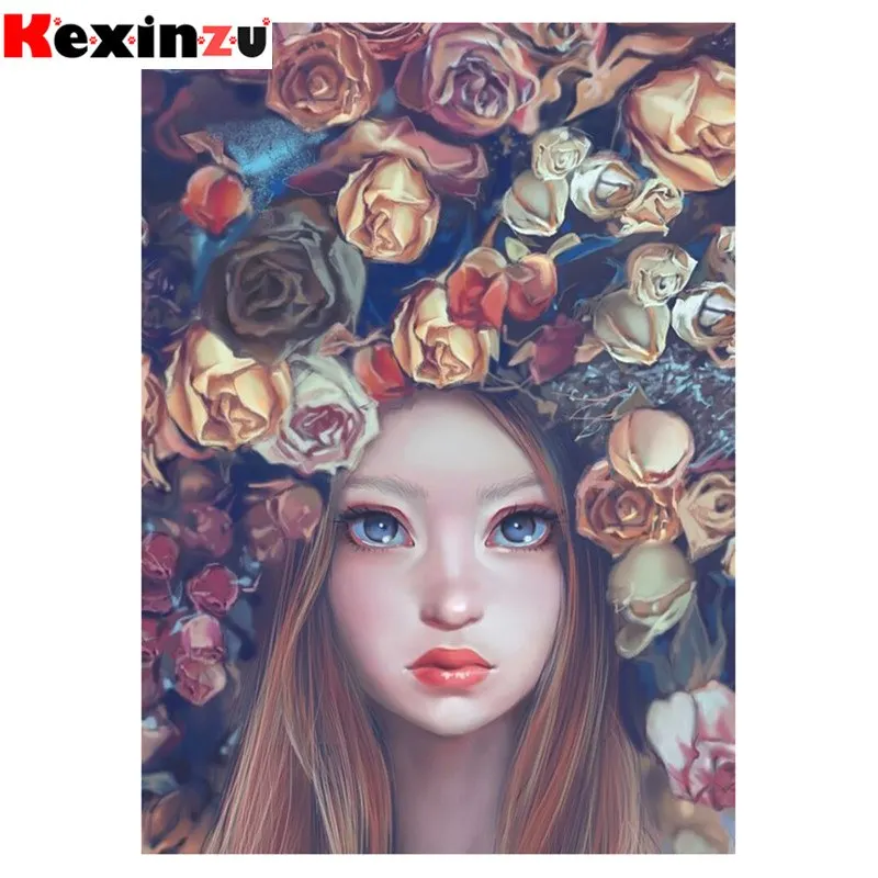 

kexinzu Full Square/Round 5D Diy Diamond Painting Cross Stitch "Cartoon Girl" Diamond 3D Embroidery Mosaic Home Decor Gift K81