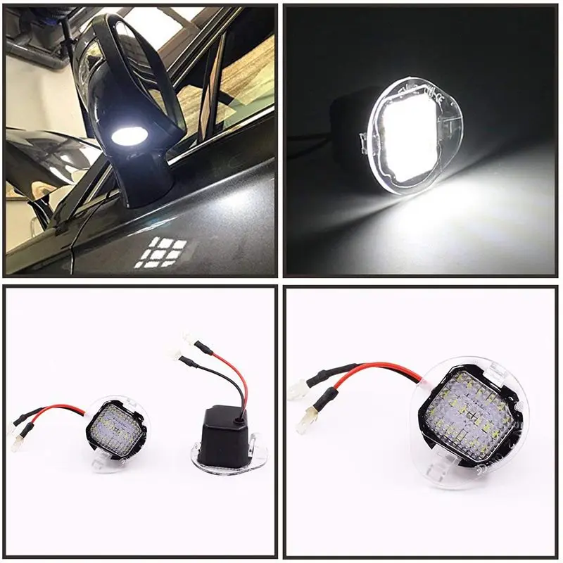 

2pcs Super White 18-LED Under rear Mirror Lights for Ford Edge Explorer Taurus Lincoln