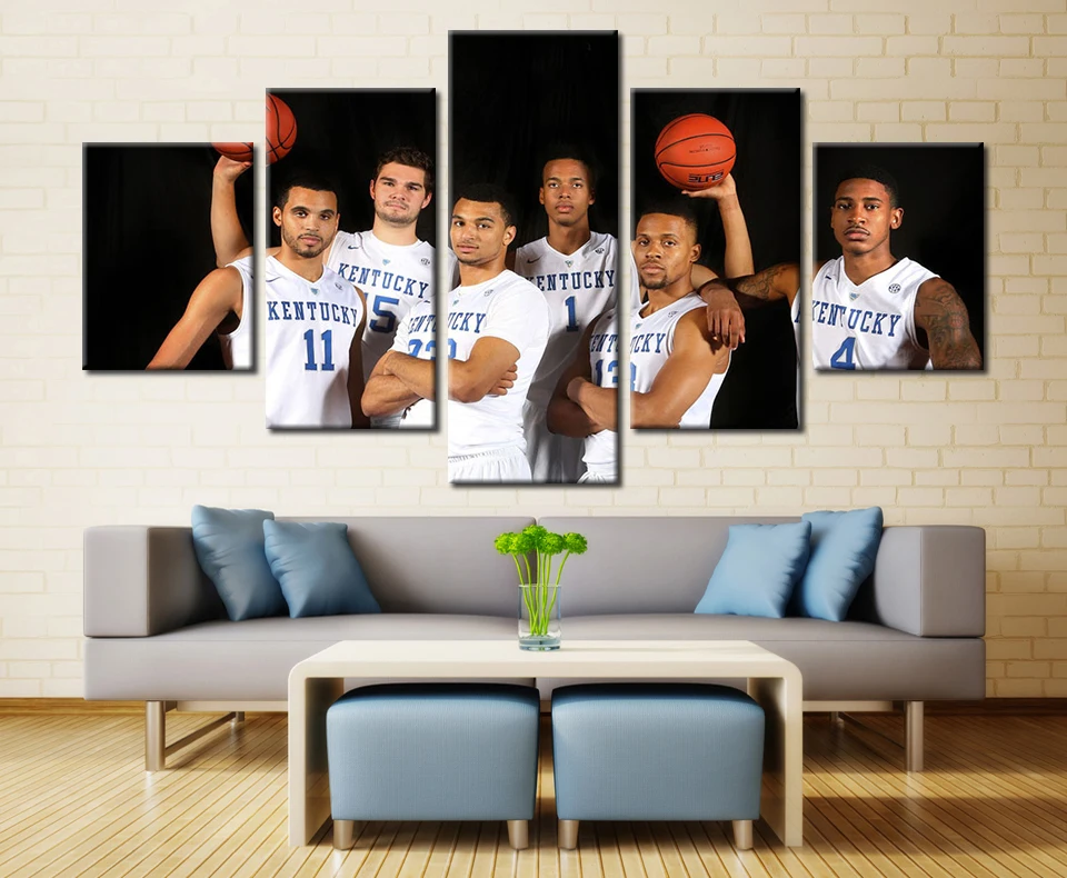 5 Panel De Kentucky Wildcats Miembro Del Equipo De Imagen De Arte De Pared Decoracion Del Hogar De La Sala Impresion De La Lona De La Pared Impresion De Imagenes Sobre Lienzo Canvas