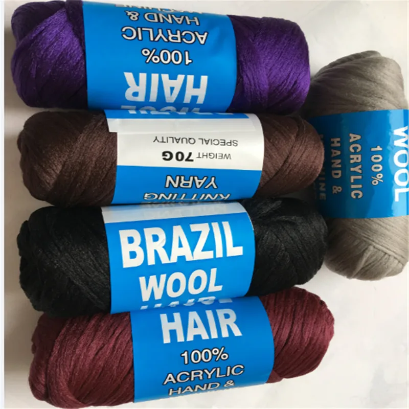wholesale African brazilian wool hair yarn low temprature hot water yarn for sengalese twist