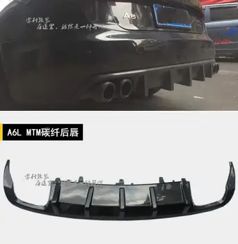 

Carbon fiber Rear Bumper Lip Spoiler Diffuser Cover For AUDI A6 S6 C7.5 2016 2017 2018 BY EMS