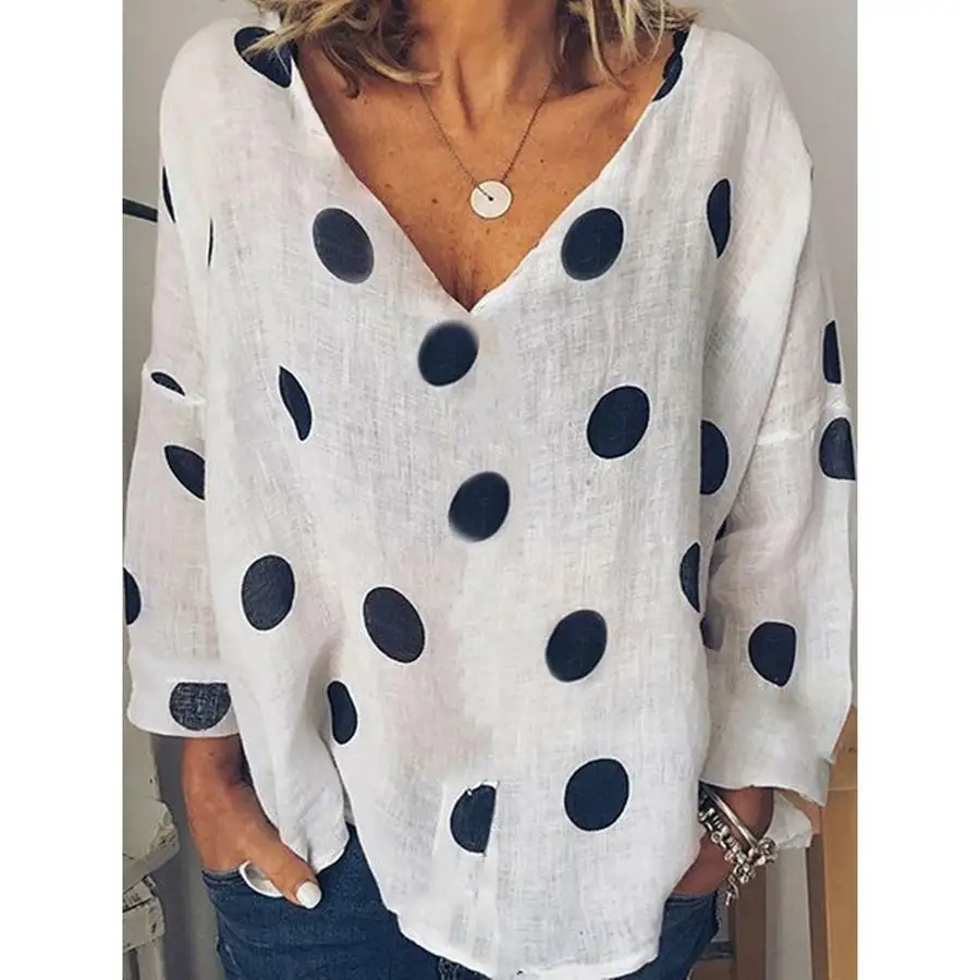 

LAAMEI Casual Long Sleeve Blouses Women Solid Loose V-neck Streetwear Harajuku Shirts Plus Size S-5XL Loose Blusas Pulls
