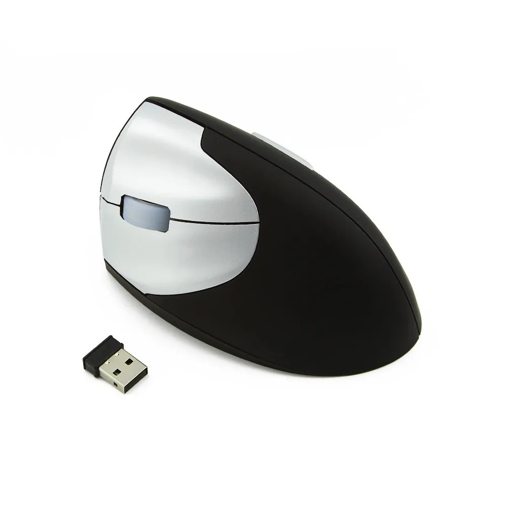 Беспроводная мышь, эргономичная Вертикальная оптическая мышь для левой/правой руки, игровая мышь 1600 dpi с usb-приемником, мышь для ПК и ноутбука - Цвет: left hand mouse