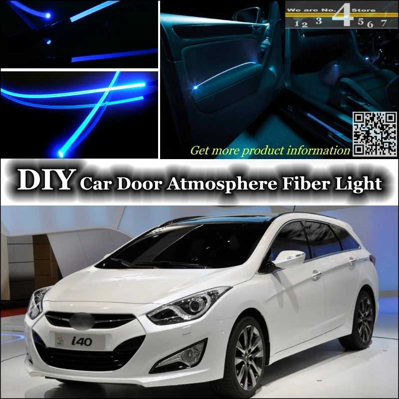 

interior Ambient Light Tuning Atmosphere Fiber Optic Band Lights For Hyundai i40 Inside Door Panel illumination (Not EL light)