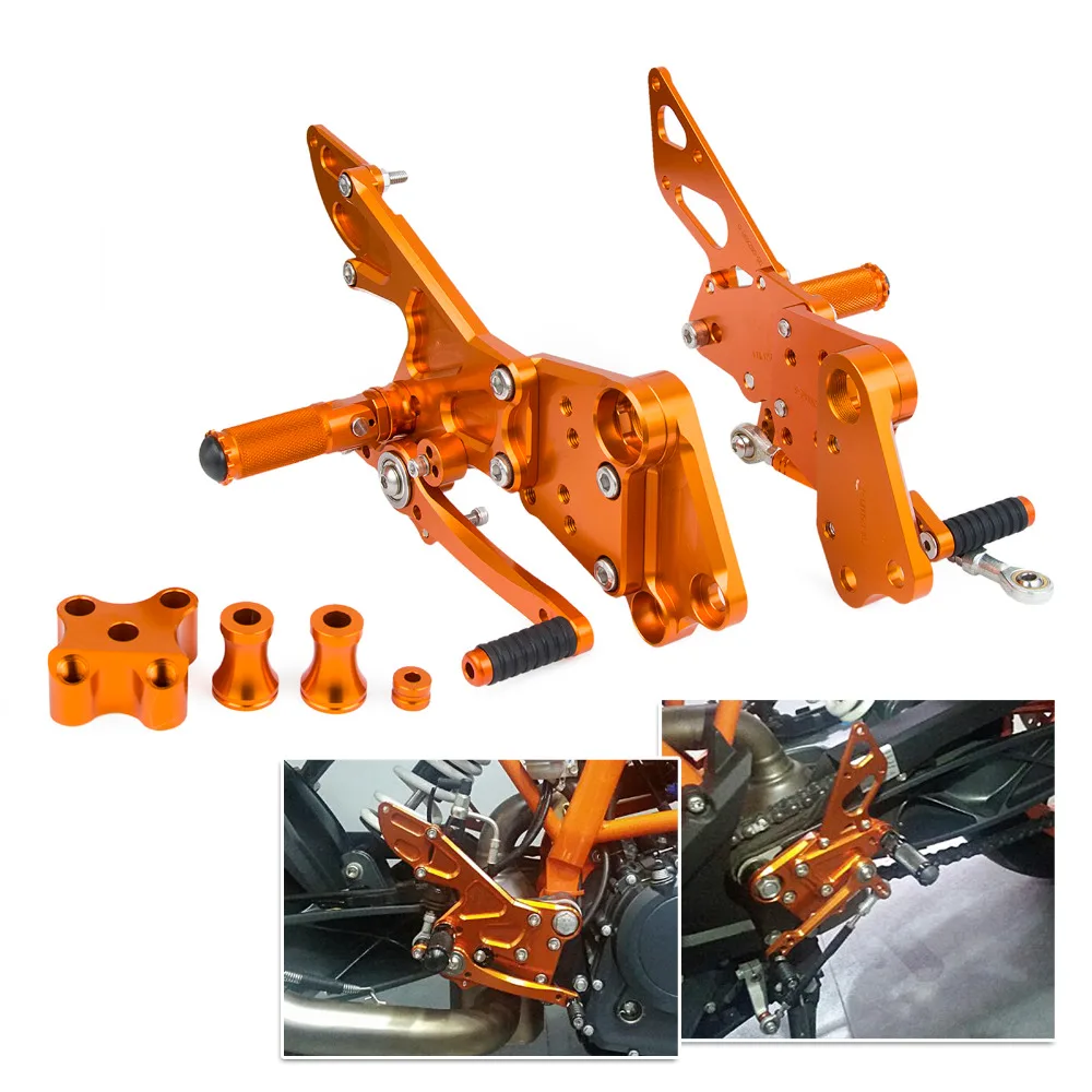 

NICECNC Motorcycle Parts Passenger Rear FootRest Foot Rests Pegs Footpegs for KTM Duke 125 2011-2016 200 2012-2016 390 2013-2016