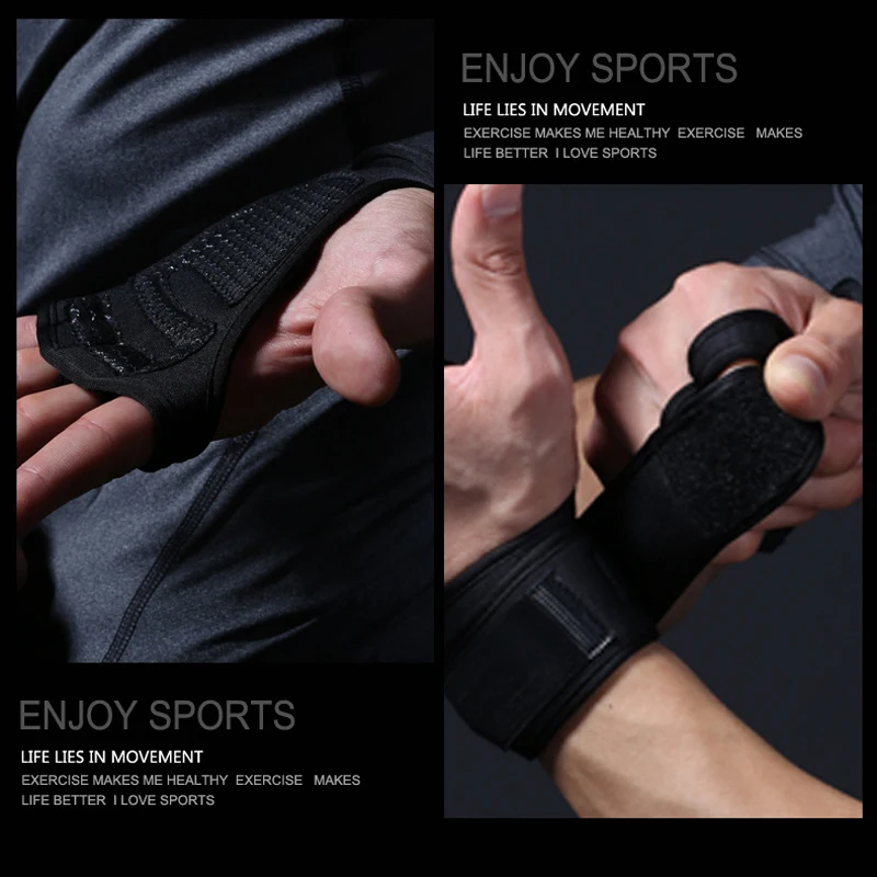 1 Pair Weight Lifting Training Gloves Profession Palm And Wrist Protection Gym Fitness Gloves Sports Body Building For Men Women