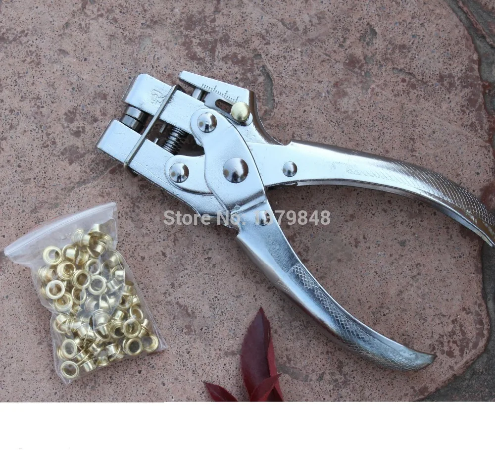 

Double Function Eyelet Setting+ Hole Maker Fastener Press Eyelet Setter Cloth Snap Hand Tool(Gift 100pcs Buttons)